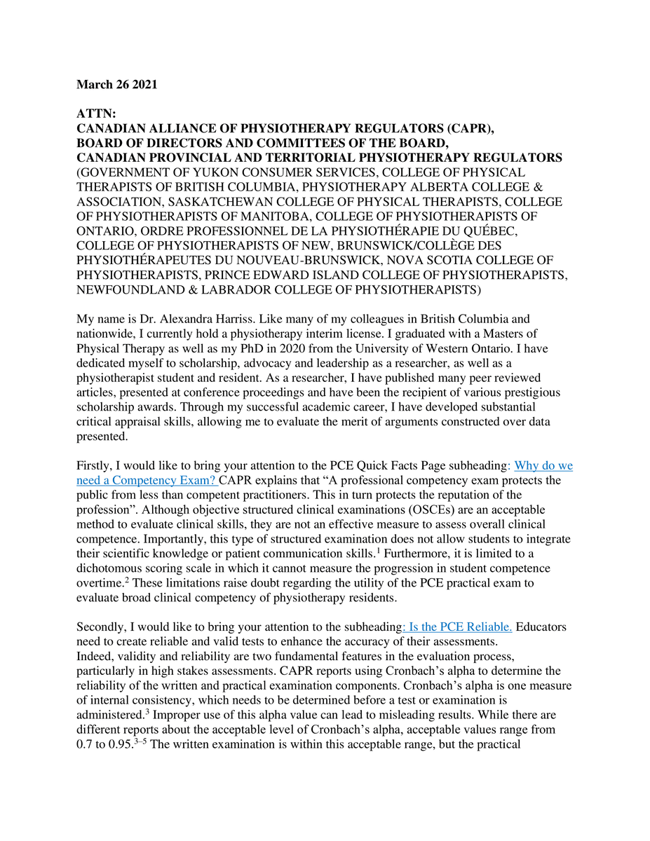 alexharriss13's tweet photo. In light of recent events surrounding physiotherapists in Canada, today I openly share this letter.  Perhaps this supports or conflicts with your current views. Awesome. That is what science is all about, to start a conversation!

https://t.co/D1gyDZFhHg

@PhysioCan https://t.co/fUdGwV4ZMd
