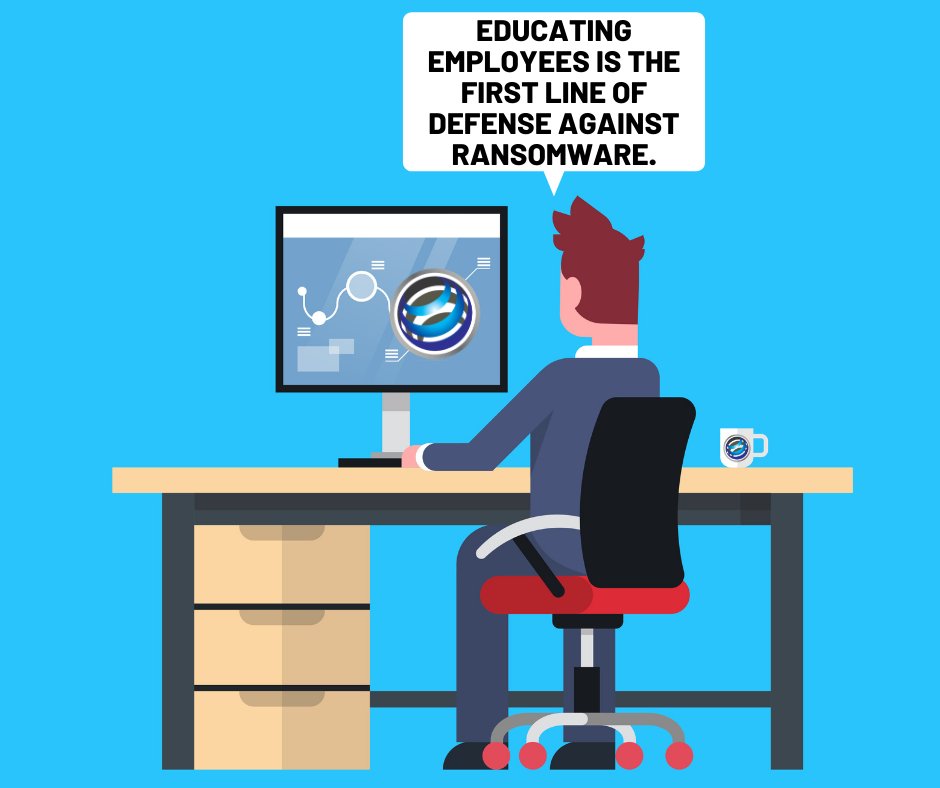 STACReno's tweet photo. Training your staff allows them safely open emails and browse the Internet without sacrificing your network. 

Train employees about phishing attacks, not opening attachments from unknown senders, checking URLs, and NEVER clicking on a pop-up window. https://t.co/FER7s0KtSA
