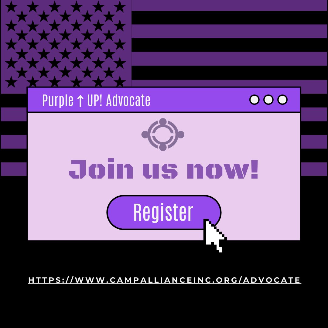 Recognize the resiliency of military children while also providing support &amp; resources through Camp Alliance Inc. Order your Purple↑UP! t-shirt today! campallianceinc.org/shop
