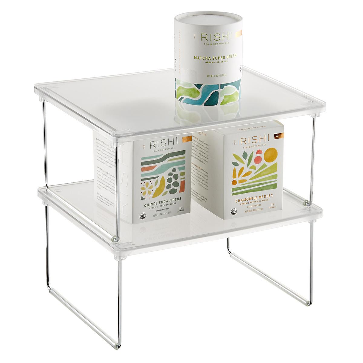 simplicity4you's tweet photo. While perusing what’s new at @thecontainerstore I came across these stackable shelves. A fabulous solution for those deep cabinets that offer a little more extra room. Perfect for a linen closet or pantry! #simplicitystyle #organizingtips https://t.co/hBVkwzjhqb