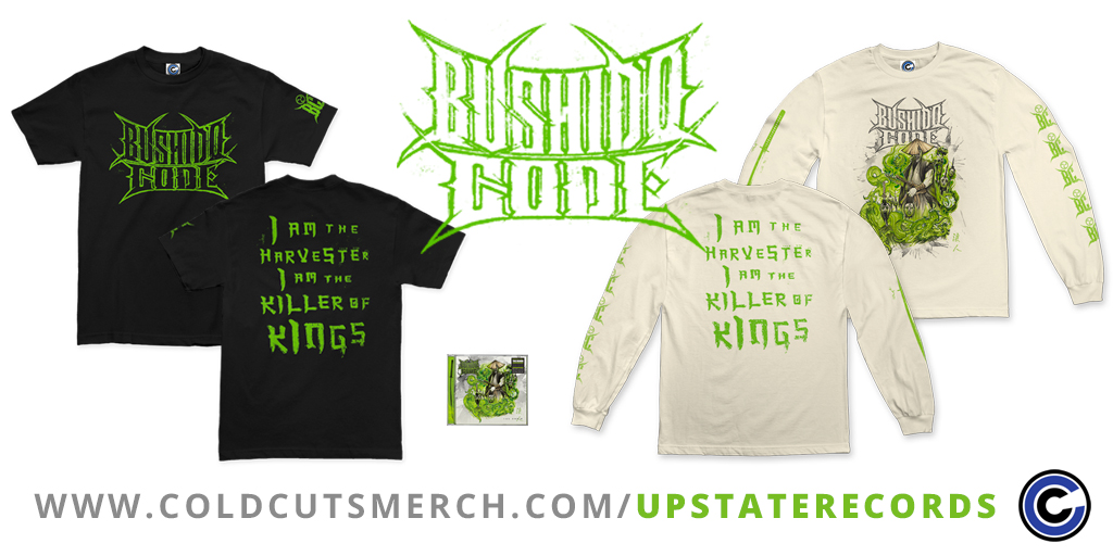 coldcutsmerch's tweet photo. PRE-ORDERS OPEN NOW! Don't sleep on this EXCLUSIVE @BushidoCode2 merch + new full length album "The Ronin," released by @UpstateRecsNY: https://t.co/MBXqKXG2V2 | #BushidoCode #TheRonin #CrossoverMetal #ThrashMetal #HardcoreMetal #UpstateRecords #ColdCutsMerch https://t.co/zKNChZDrji