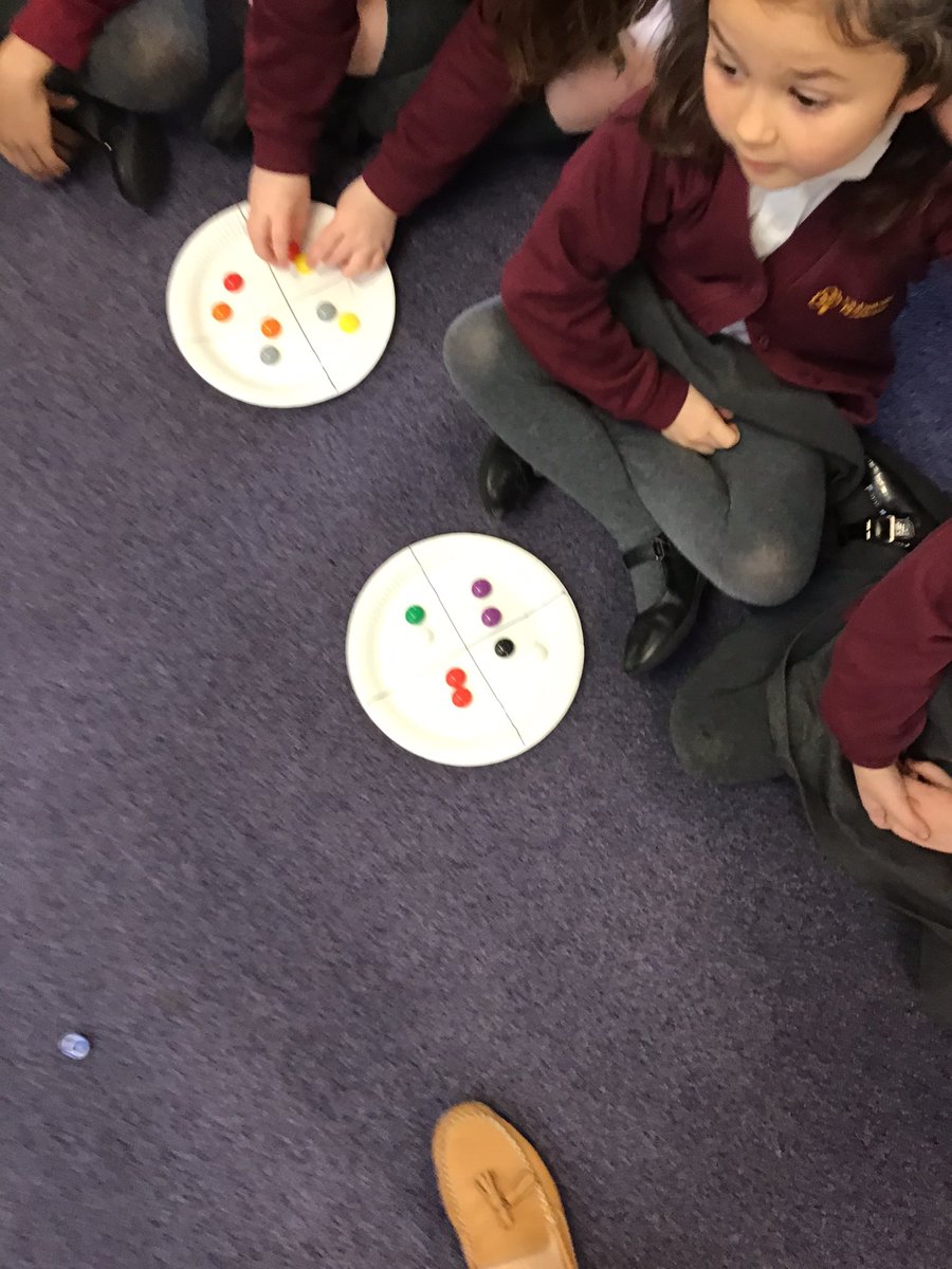 Y3Class1FPA's tweet photo. Fantastic work on finding quarters of quantities practically. Lots of discussion too! ‘We need 4 equal parts’ ‘We can’t find a quarter of 10 because these two parts are not the same as these two and they need to be the same’ @1Wfibbersley @FibParkAcademy https://t.co/5sn6zke5qZ