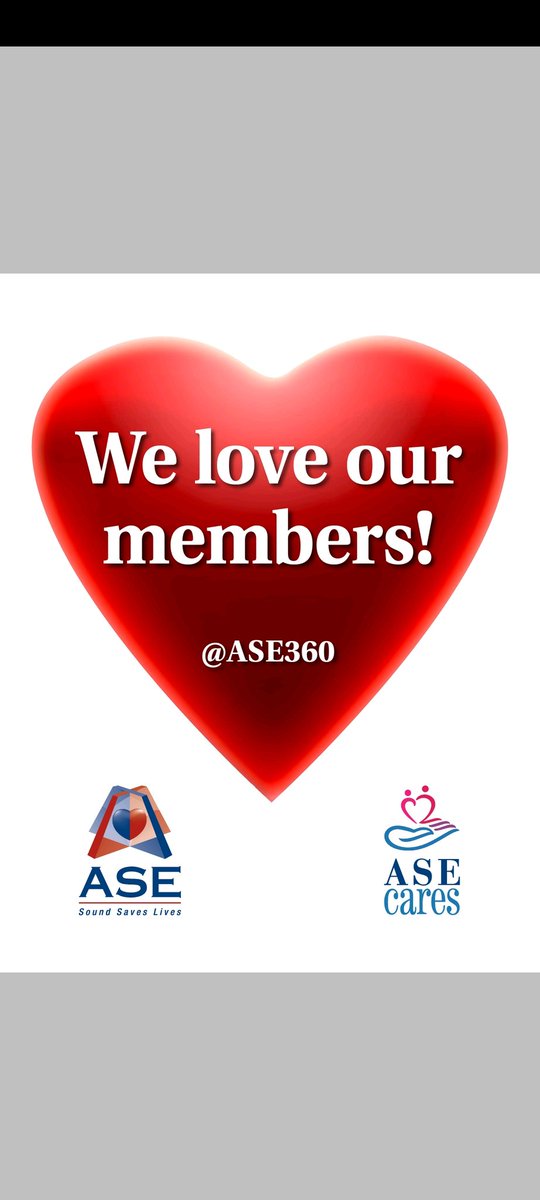 Happy ASE members day 😃🎉 @ASE360
 #HeartofASE, #ASEMemberDay, #ASECares, #SoundSavesLives, #EchoFirst.