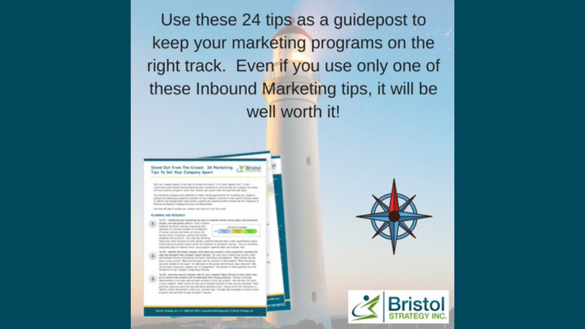 Does your company appear on the radar of prospective buyers? If so, what happens next?

These 24 Inbound Marketing tips will provide practical ideas and insight to differentiate your business.
bsi.tips/3lpjkpW