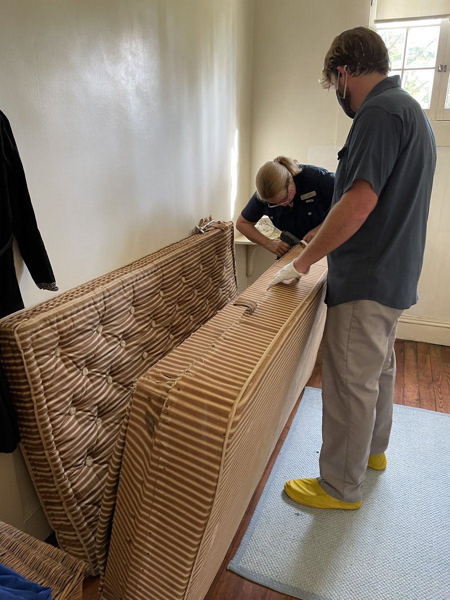 Spent this morning cleaning and repairing a bed almost 3 times my age!