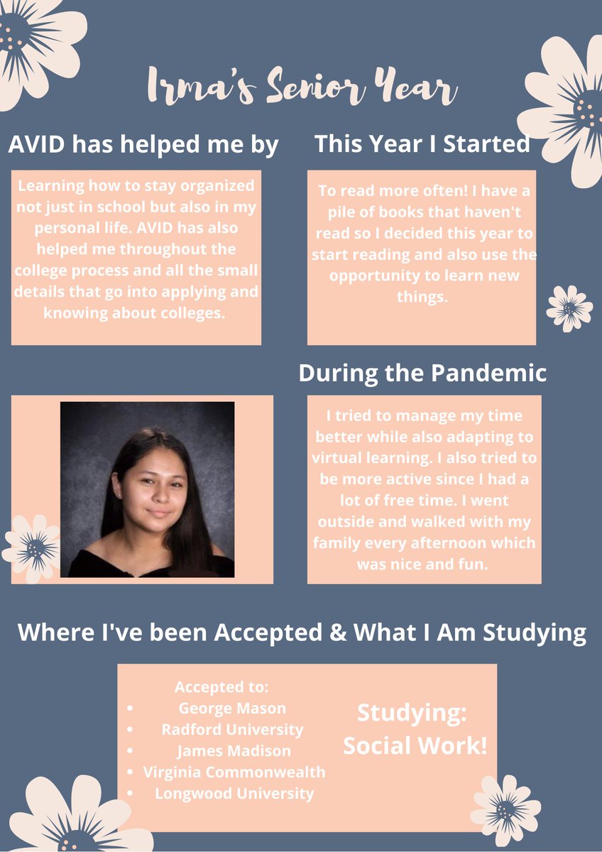 TCW_AVID's tweet photo. Irma V has been spending the last year strengthening her mind and her body. #ThisisAVID #TitansRising #Classof20201 https://t.co/5NG2bQb6et