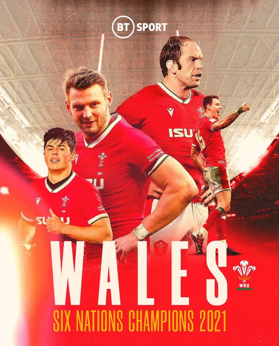 Wales win the #GuinnessSixNations! 🏴󠁧󠁢󠁷󠁬󠁳󠁿

The trophy is on its way to Cardiff for the second time in three years! 🏆