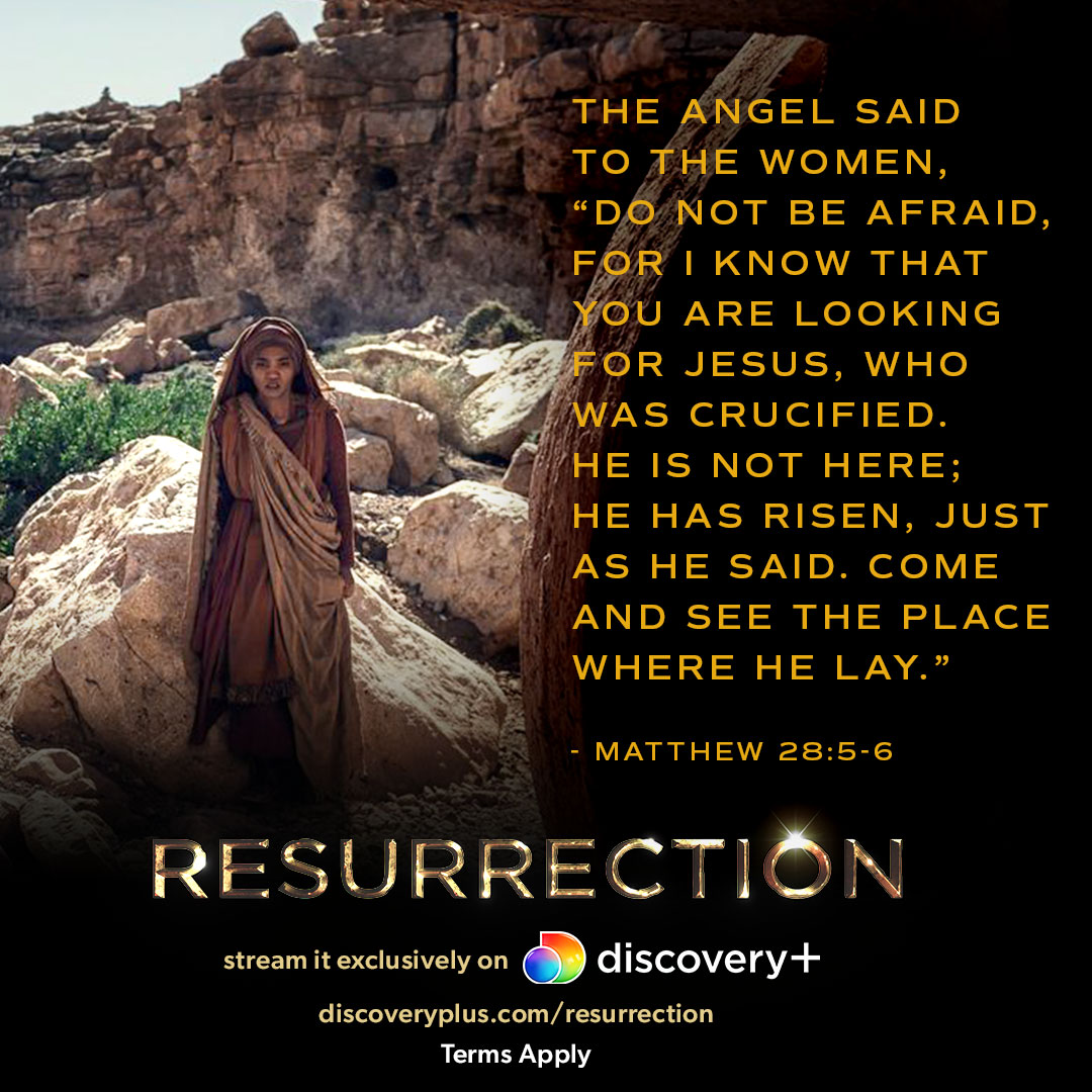resurrectionmov's tweet photo. The grave is empty. Love has won. Enjoy the ultimate story of hope just in time for Easter. Resurrection is now streaming exclusively on @discoveryplus.  Subscribe at https://t.co/WT8NnCJz7a. #resurrection (Terms Apply) https://t.co/pjkWgkzu5l