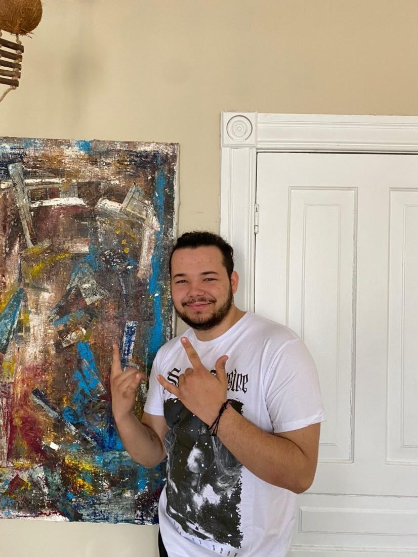 Our fan Colton Lang from Canada looking great with our T-shirt! Check out our merchandise from: scarletdesire.bigcartel.com #merchandise #symphonicmetal #finland #canada #newmusic #supportbands