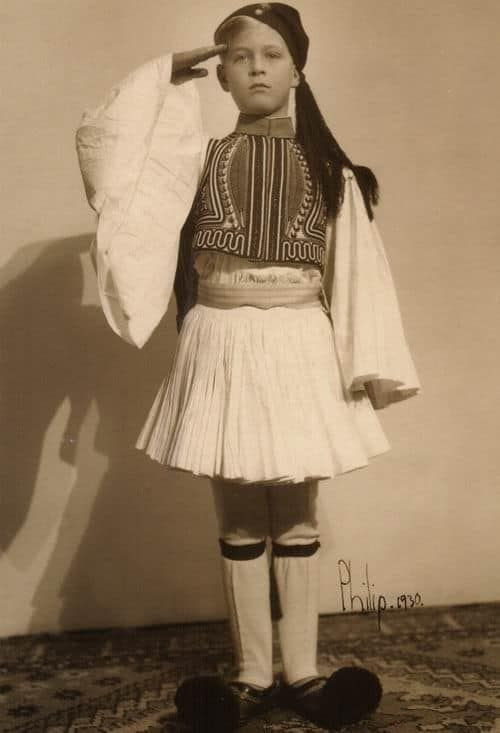 xfailadis's tweet photo. #PrincePhilip, #Duke of #Edinburgh, onetime Prince of Denmark & Greece,dressed in the Greek traditional dress uniform of an #Evzone #Guard w cap & embroidered waistcoat! photos 1930, Paris, by Russian photographer Emile Marcovitch. #Greece200years #Greece200 via @ByzHistoryTweep https://t.co/cEfgwD1eYH