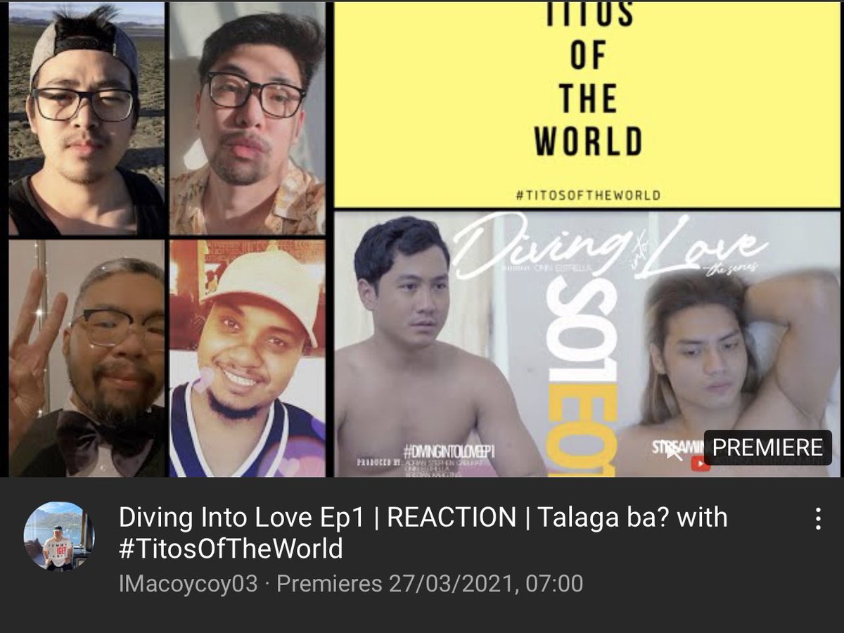 ImNolanGrant's tweet photo. ANNOUNCEMENT 

#TitosoftheWorld reacted to #DivingIntoLoveEp1 and it was... well... come see for yourself...

1pm Manila / 1am EST / 10pm PDST

https://t.co/qjkpcQfzU3 https://t.co/ZweMpxrN3a