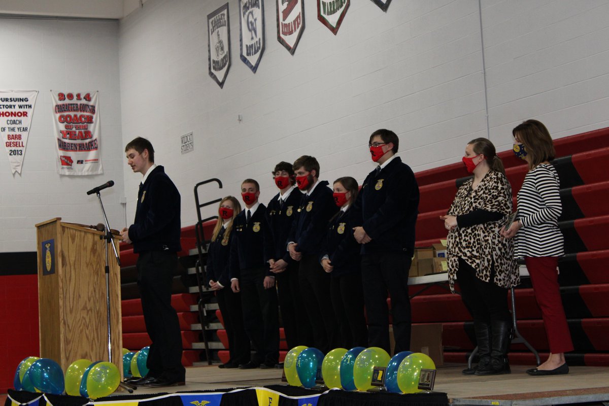 Congratulations to all the Riceville FFA members who received awards at the FFA banquet last night!  Also, nice job to the officer team, banquet committee, and all who helped for putting on a successful FFA banquet!