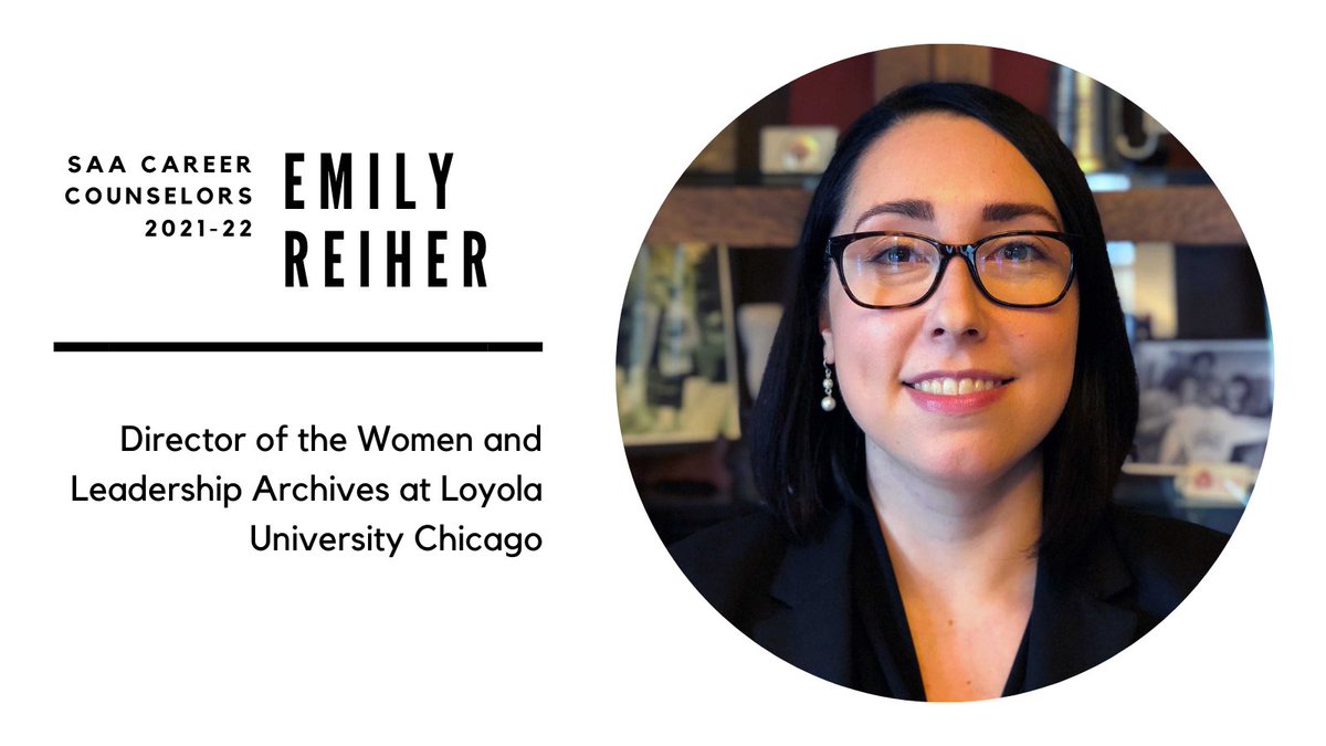 Meet Emily Reiher! Emily has worked as a lone arranger in the past and has experience in archives of varied size. Emily can advise on job hunting, the interview process, and navigating certifications!