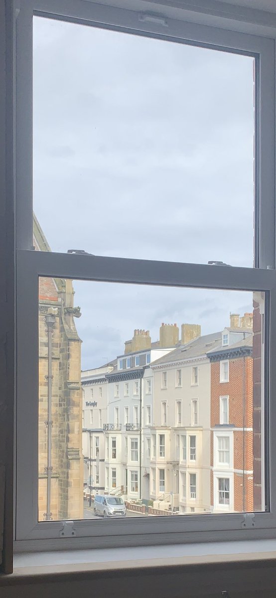 The view from our cosy living room, we can’t wait to welcome you from 17th May. #staycation #romanticbreak #SeasprayWhitby #Whitby