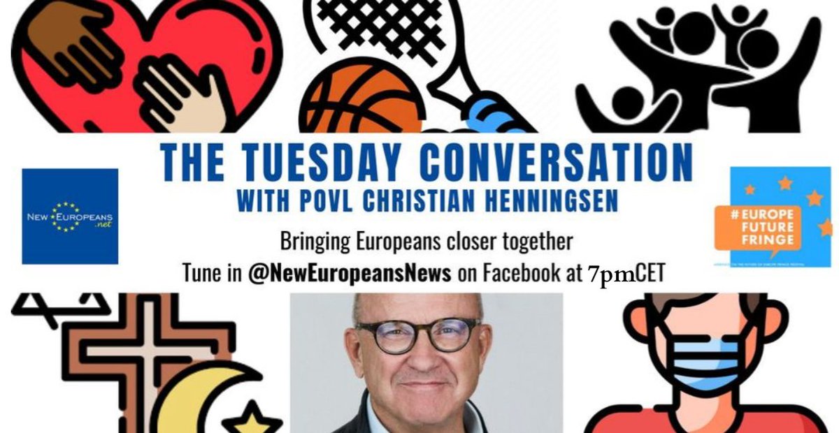 NewEuropeanPF's tweet photo. 5/5 Our thanks to @povlhenningsen for all the fun we had on Series 3 with #TuesdayConversation - concluding session, 30 March when we ask:

"Who would you send and to where after lockdown?"

Join is on FB NewEuropeansNews - details below

https://t.co/iCzugmzY8f https://t.co/zMM0Q6Kfzp