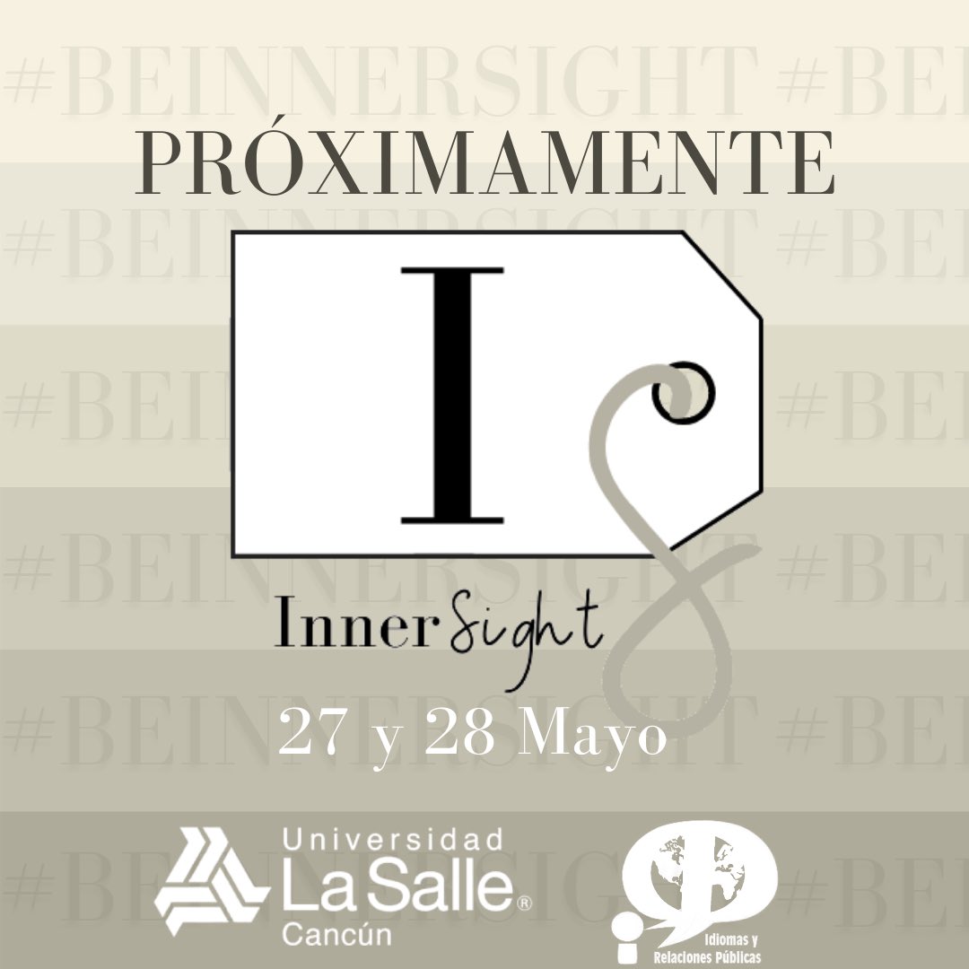 IRPLaSalle's tweet photo. ¡No te puedes perder la décima edición de las Jornadas Académicas! Mantente al tanto de todo lo que está por llegar #BeInnerSight https://t.co/2wcw1F8biW