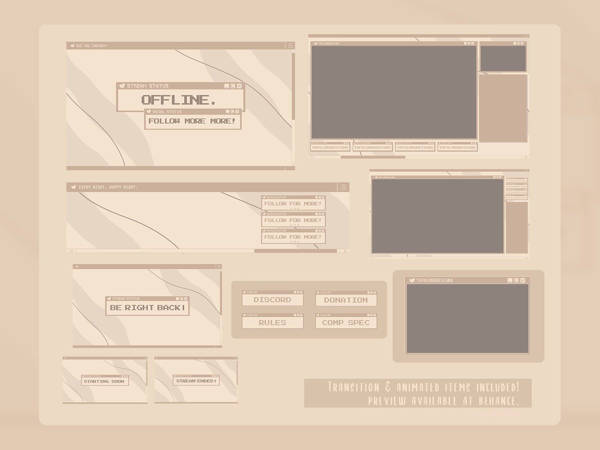 Aesthetic Earthtone Twitch Overlay Package | Win95/OS vibe etsy.me/3tXFPVL via <a href="/Etsy/">Etsy</a> 

Trying out a new color palette~

#TwitchAffliate #twitchstream