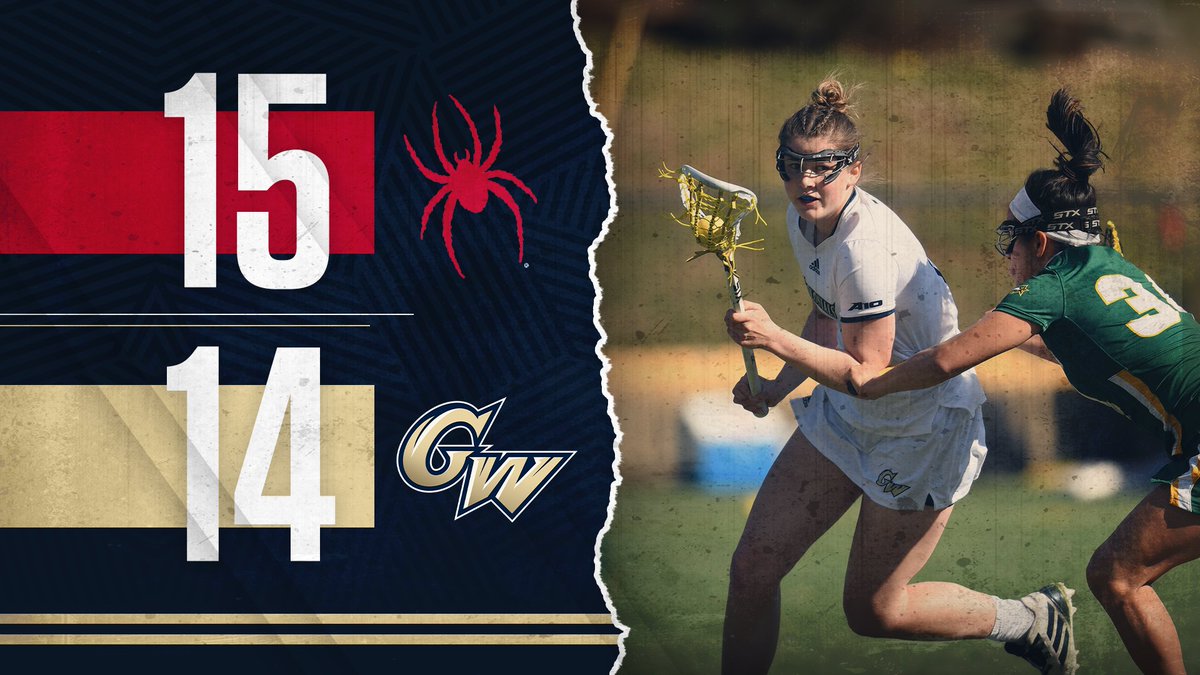 GW_Lacrosse's tweet photo. Final

A hard-fought battle against the No. 12 Spiders! 

#RaiseHigh https://t.co/KfZRSBqU5z