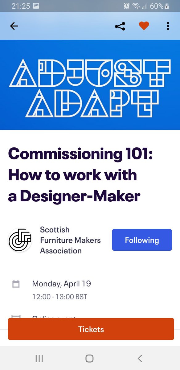 SFMA_furniture's tweet photo. We have two more events coming up throughout April to accompany our virtual show #adjustadapt21
#visualartsscotland #cityartscentreedinburgh #scottishfurnituremakersassociation https://t.co/TNehdhTM05