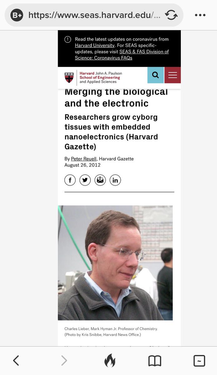 Langer&Lieber go back as well...Lieber, the guy arrested for collaborating w/Wuhan on the sly...“You are the company you keep?” https://www.seas.harvard.edu/news/2012/08/merging-biological-and-electronic