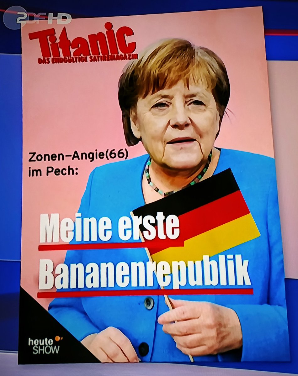 AufsGGvereidigt's tweet photo. Wäre das 'Prädikat' #Bananenrepublik eine 'tolle Sache', müsste man jetzt wohl den Ausdruck 'AufMerkeln' erfinden; Die Realität sieht aber so aus (wie gehabt): #AbMerkeln.
#heuteshow https://t.co/h2TPPyWaJv