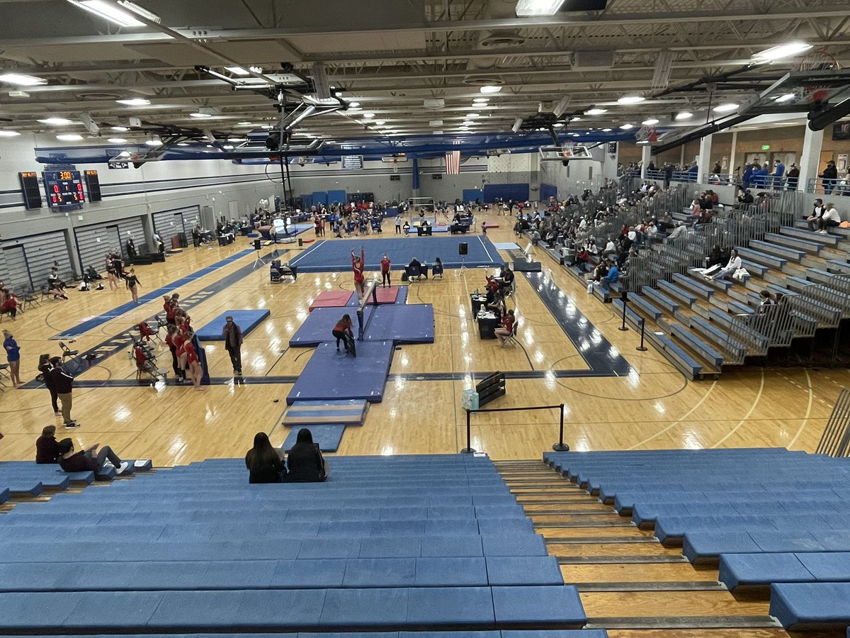 JonWyniaCPart's tweet photo. The Stage is Set! Go Girls State Gymnastics!! In the State OF HS Girls Gymnastics!! https://t.co/8JHCTqQZ6r