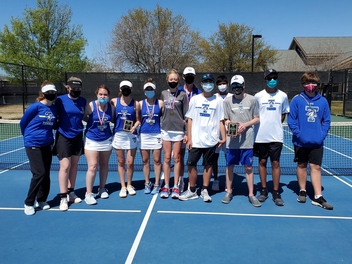 The Trinity Tennis Chargers are State bound with six players and four alternates! Plus, both the boys and girls teams won Team 2nd in District.