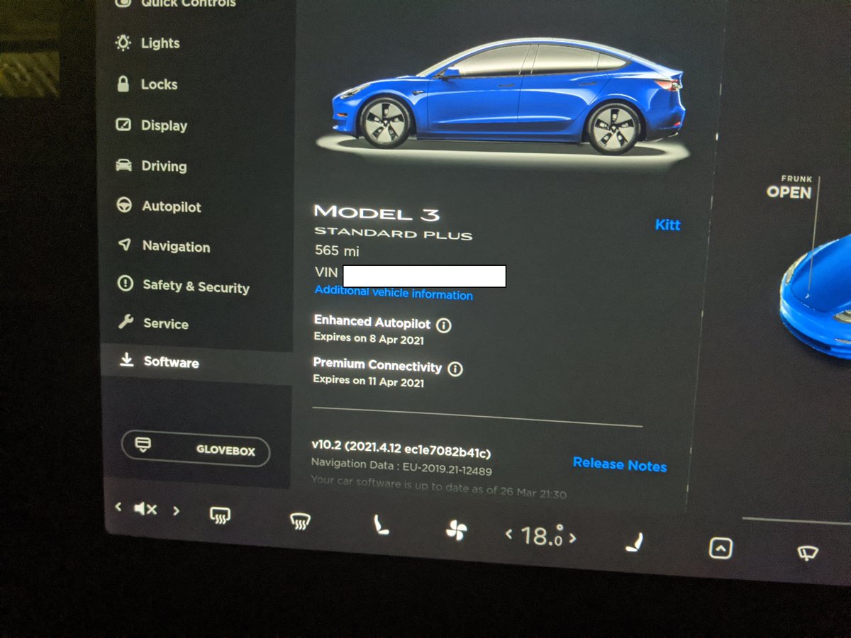 DaveSnaith's tweet photo. My Tesla phone app just updated and I found "Summon" in the menu so went to the car and found this.  Look like I've got a trial subscription to Enhanced Autopilot 😊 https://t.co/TECwm8EktS