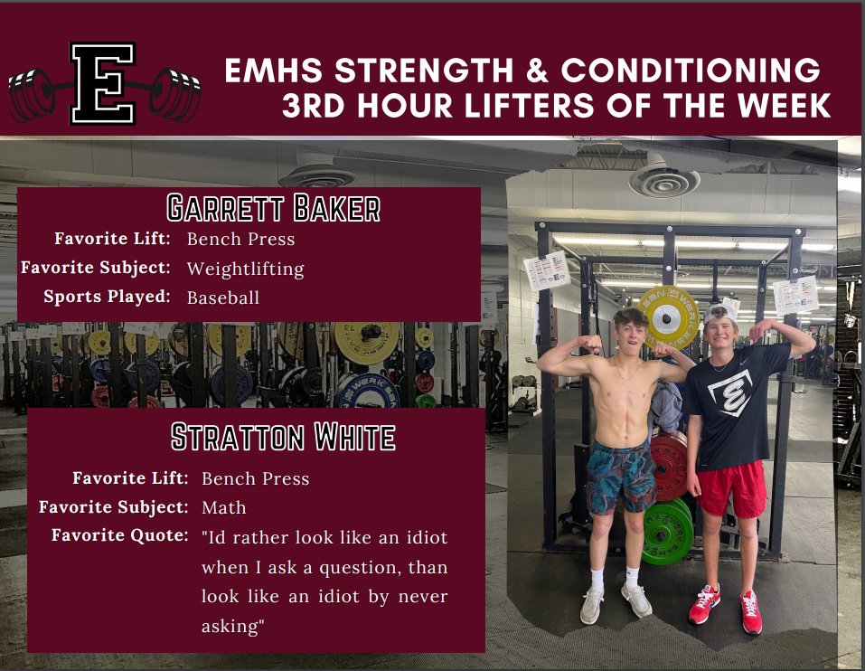 Our Third Hour Baseball Beasts of the Week. These two freshman keep getting stronger in-season and the hard work is paying off. <a href="/goemhsathletics/">EMHS Sports</a> <a href="/EMHSBaseball/">Edmond Memorial Baseball</a>