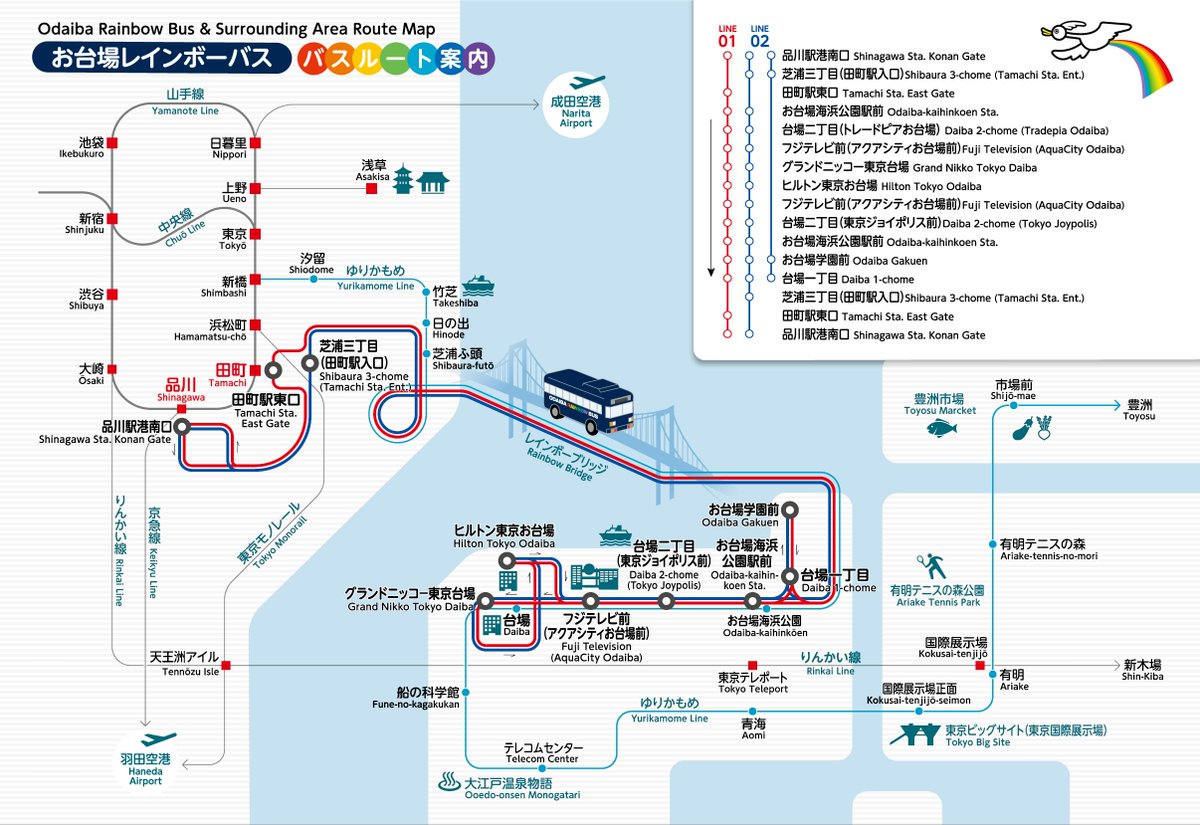 お台場レインボーバス A Twitter 品川からお台場に行ける路線バス お台場レインボーバス お台場 路線バス お台場レインボーバス お台場観光 東京観光 T Co Vg0sndfc3d