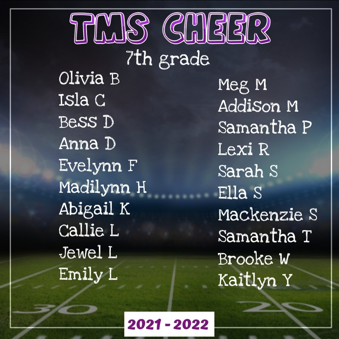 AmyParten32's tweet image. So excited and proud of our new 7th grade Cheer squad member!!!!! Way to go Sam 📣❤ We knew you would make the team!!! #TMSCheer #cheerleaders #CheerFamily