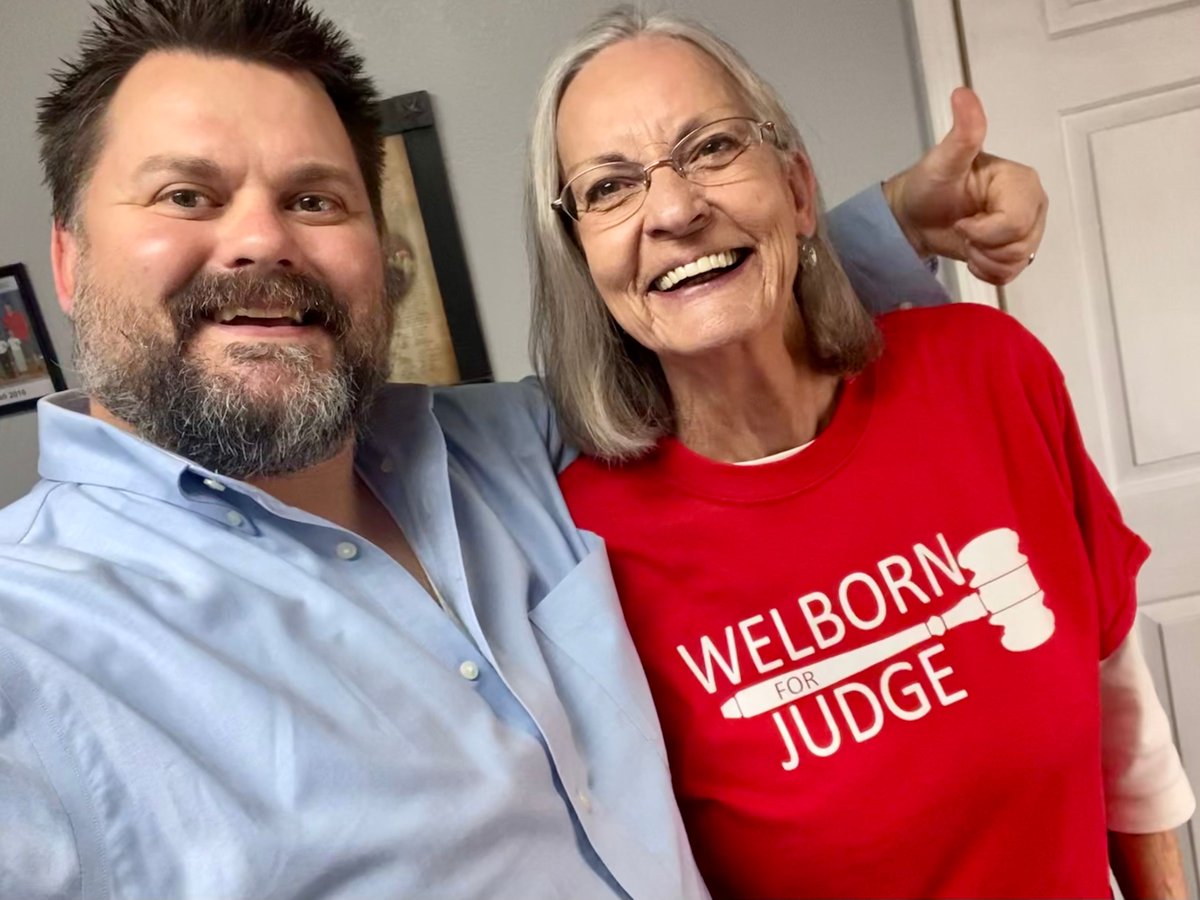 JonWelbornNC's tweet photo. Thankful for the love and support of my mom. 

#wfj #justlikeyall #daviecountync #davidsoncountync #ncpol #welbornforjudge #judgesmatternc https://t.co/Oag2cDwYBt