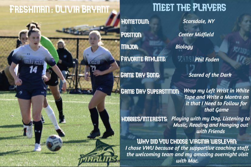 vwuwsoccer's tweet photo. Next up! A Freshman, Olivia Bryant‼️⚽️ https://t.co/Bfu1bCYcIH