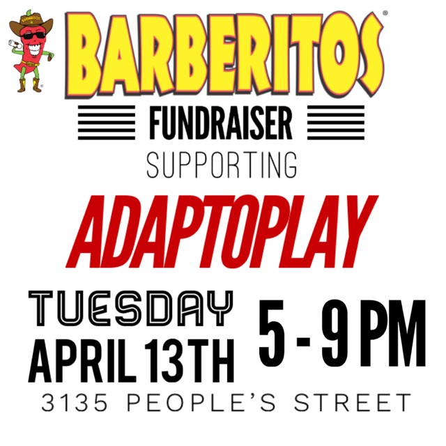 adaptoplay's tweet photo. Barberitos is being VERY generous and is giving us a portion of the proceeds on ALL sales.They have curbside(call in orders, Barberitos app or order online at https://t.co/IZWzTmpJCU)OR you can get delivery from Door Dash or GrubHub.Dine-in includes inside or the patio. https://t.co/fn46JMLW1I