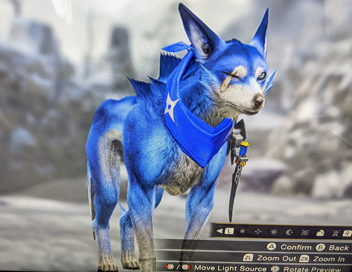 rainezest's tweet photo. Based on two things I know in life atm:
Genshin Impact and the neighborhood cat.
#MonsterHunterRise #CharacterCustomisation https://t.co/5breBtyPCL