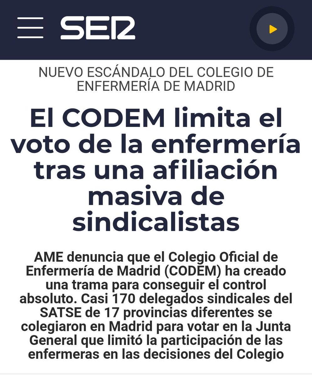madrid_ame's tweet photo. A nosotras las asambleas colegiales en el Capitol nos recuerdan la vergonzosa asamblea de #SATSEtomaCODEM, en la que se votaron unos estatutos que impiden que las enfermeras asistamos a las asambleas de colegiados del @MadridCODEM. https://t.co/nn2AjYf9SY