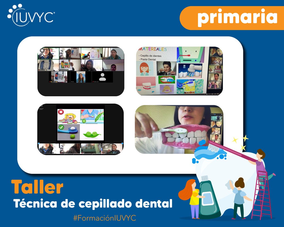 IUVYC's tweet photo. Recientemente organizamos un taller de cepillado bucal para toda primaria #IUVYC. Con nuestro enfoque didáctico y divertido para tener una buena higiene bucal. #FormaciónIUVYC #HigieneBucal #AprendiendoEnCasa https://t.co/asVi4L7zYm