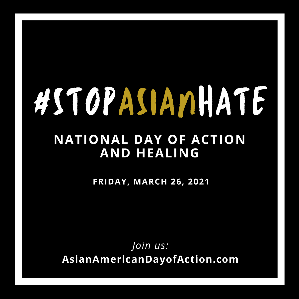 #AsianAmericans should not live in fear of discrimination, racism, and violence. Let’s stand together against bigotry and work to make the world a more harmonious place. #StopAsianHate