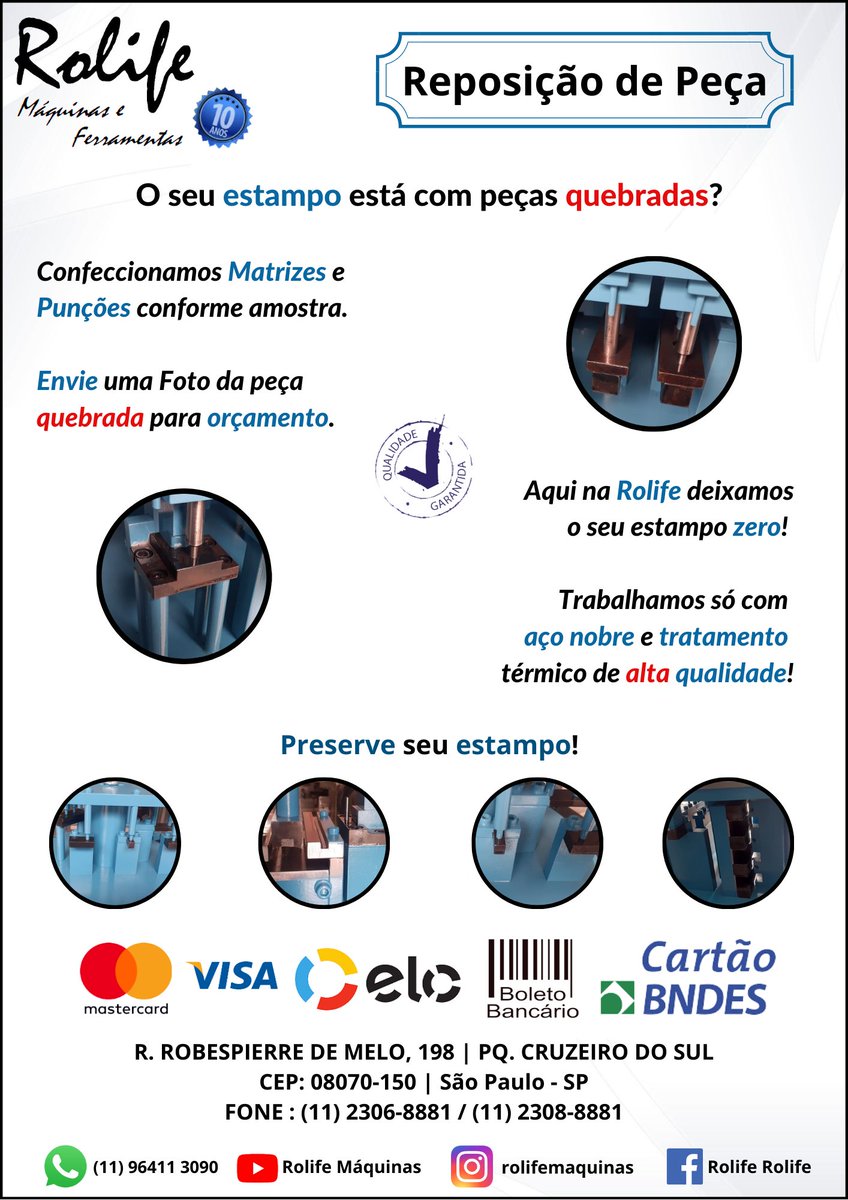 Rolife_Estampos's tweet photo. Preserve seu Estampo!
#rolife #estampo #estampos #suprema #gold #linhasuprema #maquinas #manutenção #qualidade #afiação #ferramentas https://t.co/taauzlTI3A