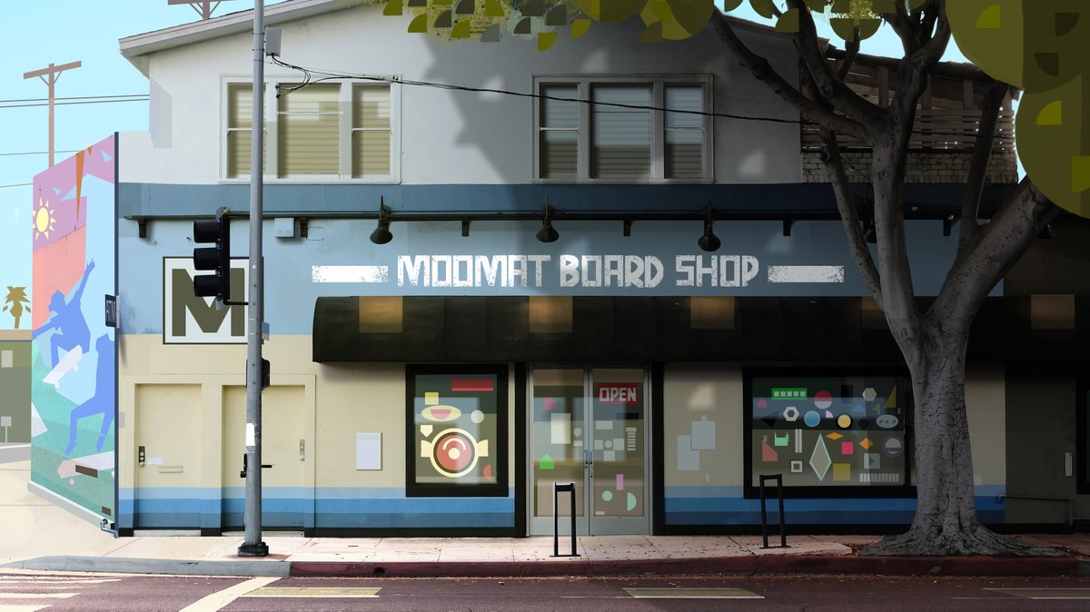 monicajgrue's tweet image. I could probably dedicate a whole post to just the interior of the skate shop from Episode 2 "Venice" of #CityOfGhosts! I had so much fun designing the decks and all the decals around the shop 🛹@chromosphereLA
