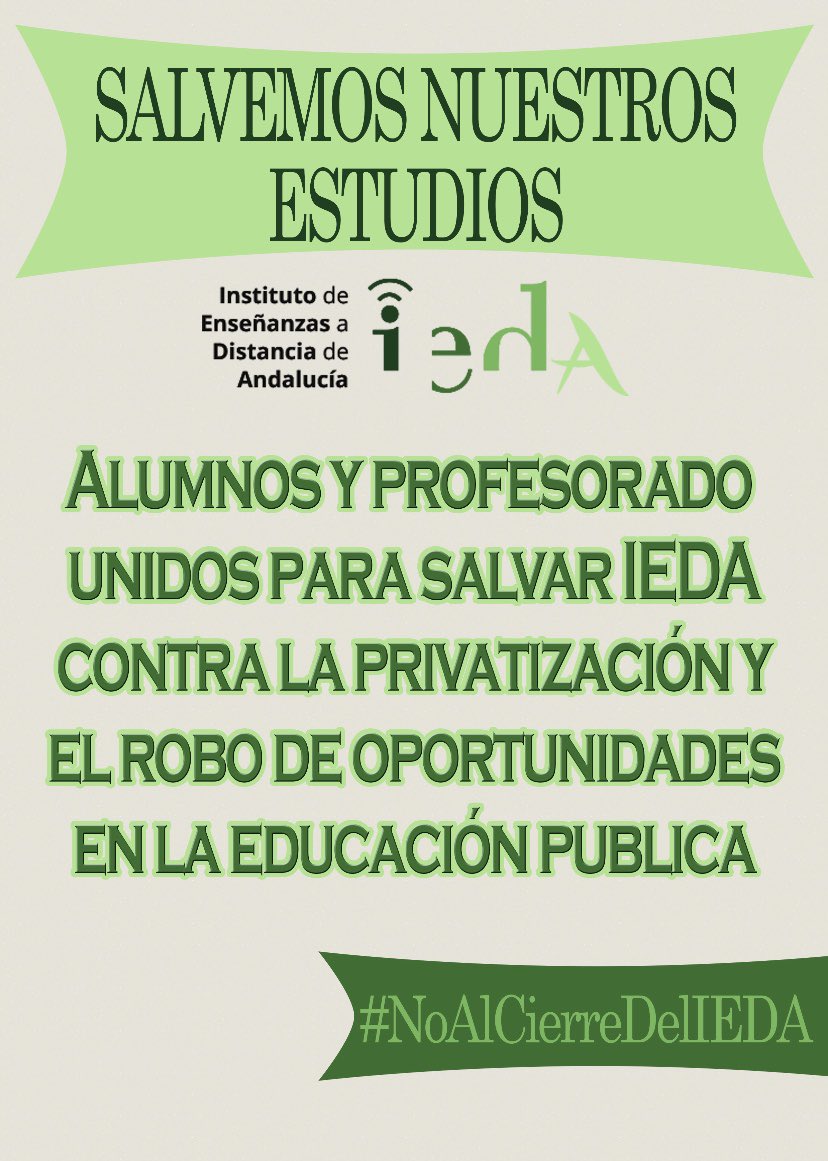 jessosag's tweet photo. #NoAlCierreDelIEDA Ni un paso atrás en la educación Pública a distancia de calidad. https://t.co/T3zoBN1wxe