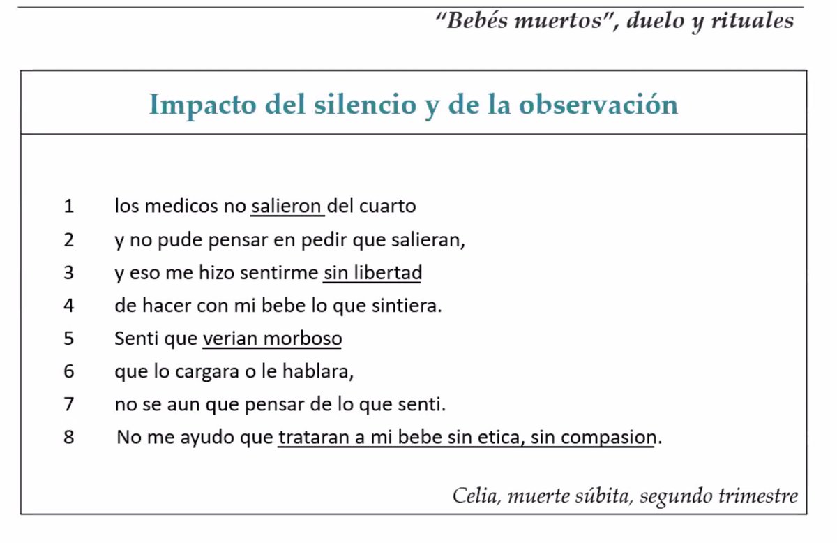 Muy pocos profesionales sanitarios se refieren al bebé fallecido por su nombre. Esto y otras conductas dificulta el deseo del contacto postmortem.
#DueloPerinatal #Stillbirth <a href="/PaulRCassidy/">Paul Cassidy</a> <a href="/Umamanita/">UMAMANITA</a>