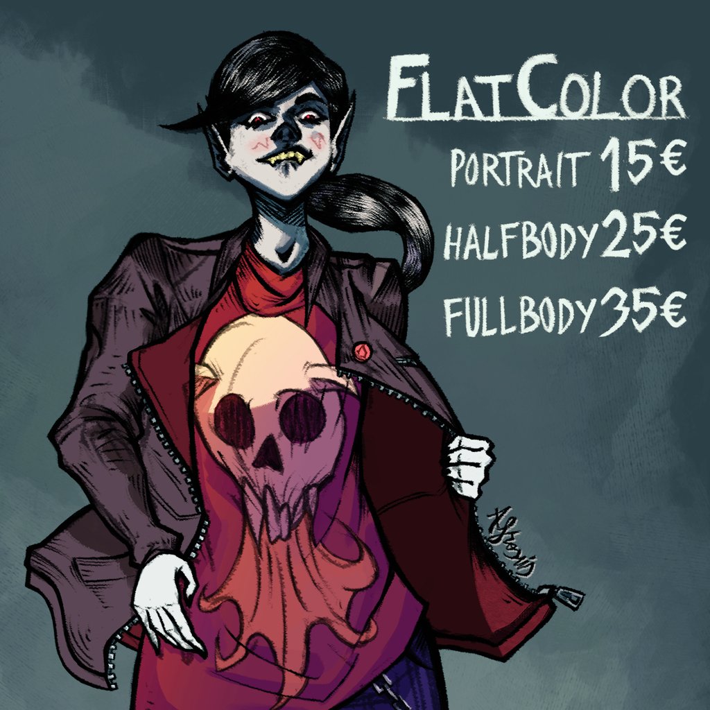 afrosus's tweet image. Commissions are open!!

Check the price list and send me a DM if you're interested.
Shares appreciated ✨

#commissionsopen #commissions #originalcharacter #lineart #digitalcolor #drawing #encargos #vampiregirl