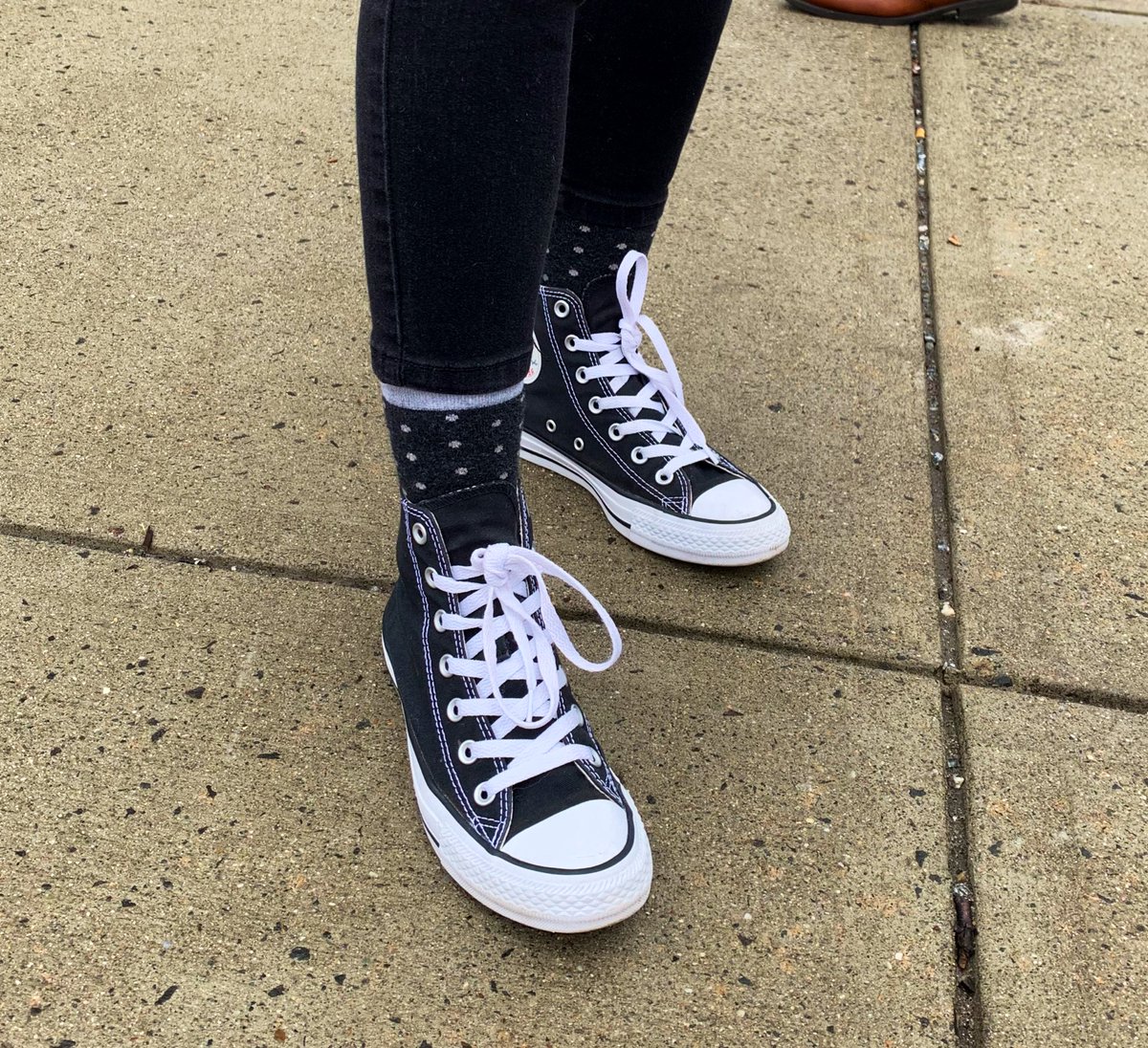StephanieSimoni's tweet image. Patty decided to wear her chucks in honor of the #VPvisit. @VP 
#newhaven #VPvisitsCT #newhavenCT 
@WTNH