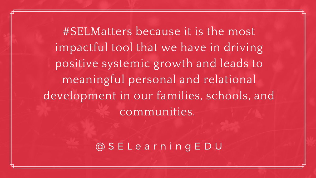 Let's go!!! Use the #SELday and #SELMatters hashtag in your tweets and videos on why social-emotional learning is important to you and your community. Let's get #SEL trending on Twitter!!!