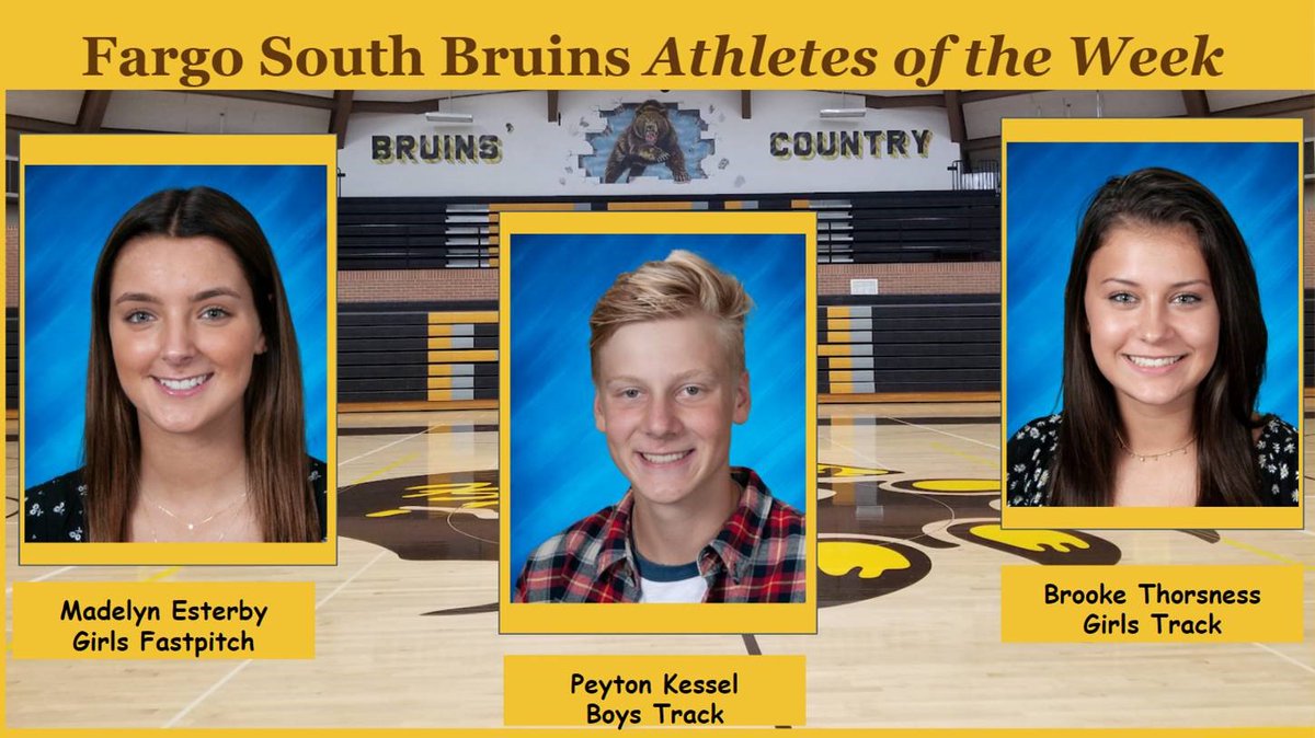fshactivities's tweet photo. Congratulations to our Bruin Athletes of the Week - Madelyn, Peyton, and Brooke! Great job on the field and tracks to start the spring season! Go Bruins! https://t.co/a22COTnwMZ