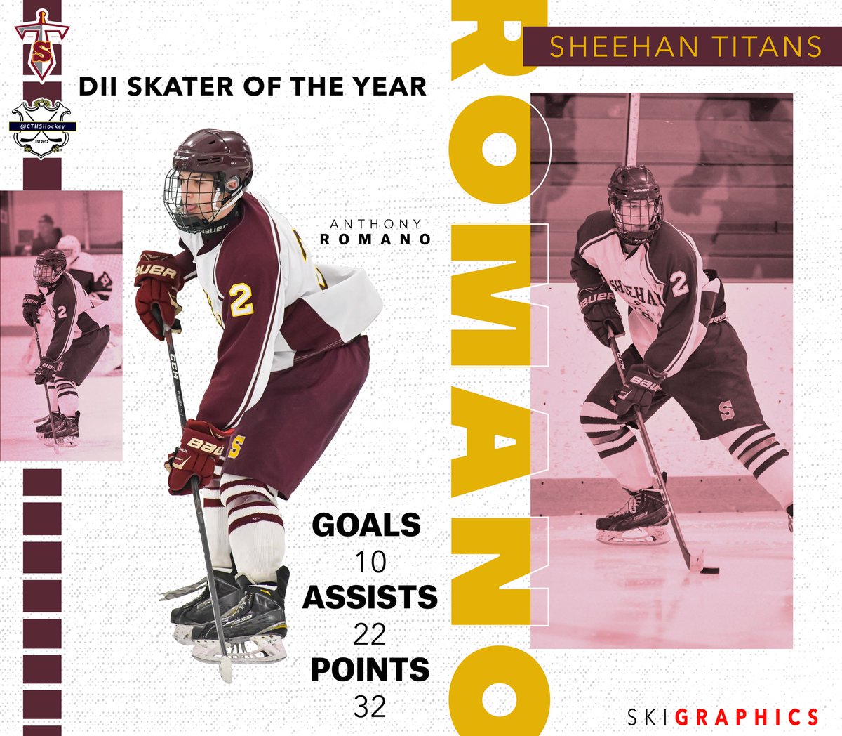 CTHSHockey (@cthshockey) on Twitter photo 2020-21 Division II Skater of the Year presented by <a href="/IPHHockey/">IPH Hockey</a>
Anthony Romano - Sheehan
<a href="/mtshockey/">Titan's Hockey</a> | <a href="/SkiGraphics/">ski.graphics</a> | @CTHSHockeyChris #cthk 2020-21 Division II Skater of the Year presented by <a href="/IPHHockey/">IPH Hockey</a>
Anthony Romano - Sheehan
<a href="/mtshockey/">Titan's Hockey</a> | <a href="/SkiGraphics/">ski.graphics</a> | @CTHSHockeyChris #cthk