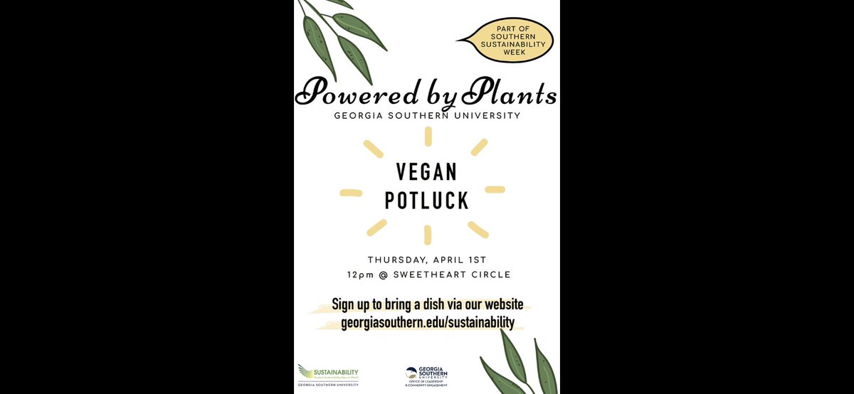 sustainsouthern's tweet photo. Monday we will be kicking off Southern Sustainability Week - a whole week dedicated to different sustainability topics with interactive lessons, games, events, and chances to win sustainable prizes! Be sure to stop by the rotunda everyday from Mar 29-Apr 2 from 11am-1pm https://t.co/wI0P5429nm