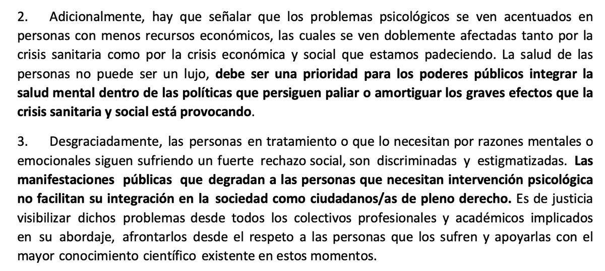 psyevol's tweet photo. Comunicado de la #CDPUE: la #SaludMental debe convertirse en una prioridad de la política de salud del Estado. https://t.co/snEUDjqKfK