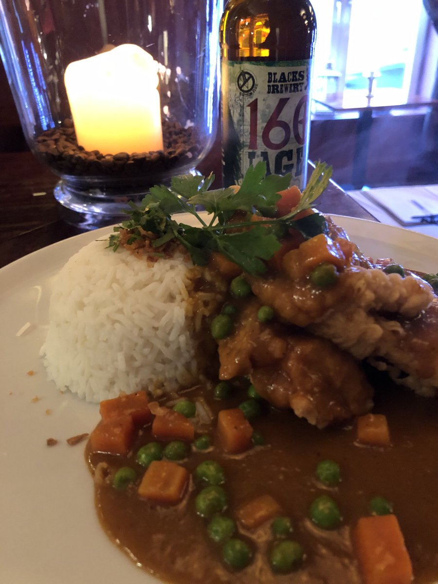 This weeks special crispy chicken with traditional curry sauce